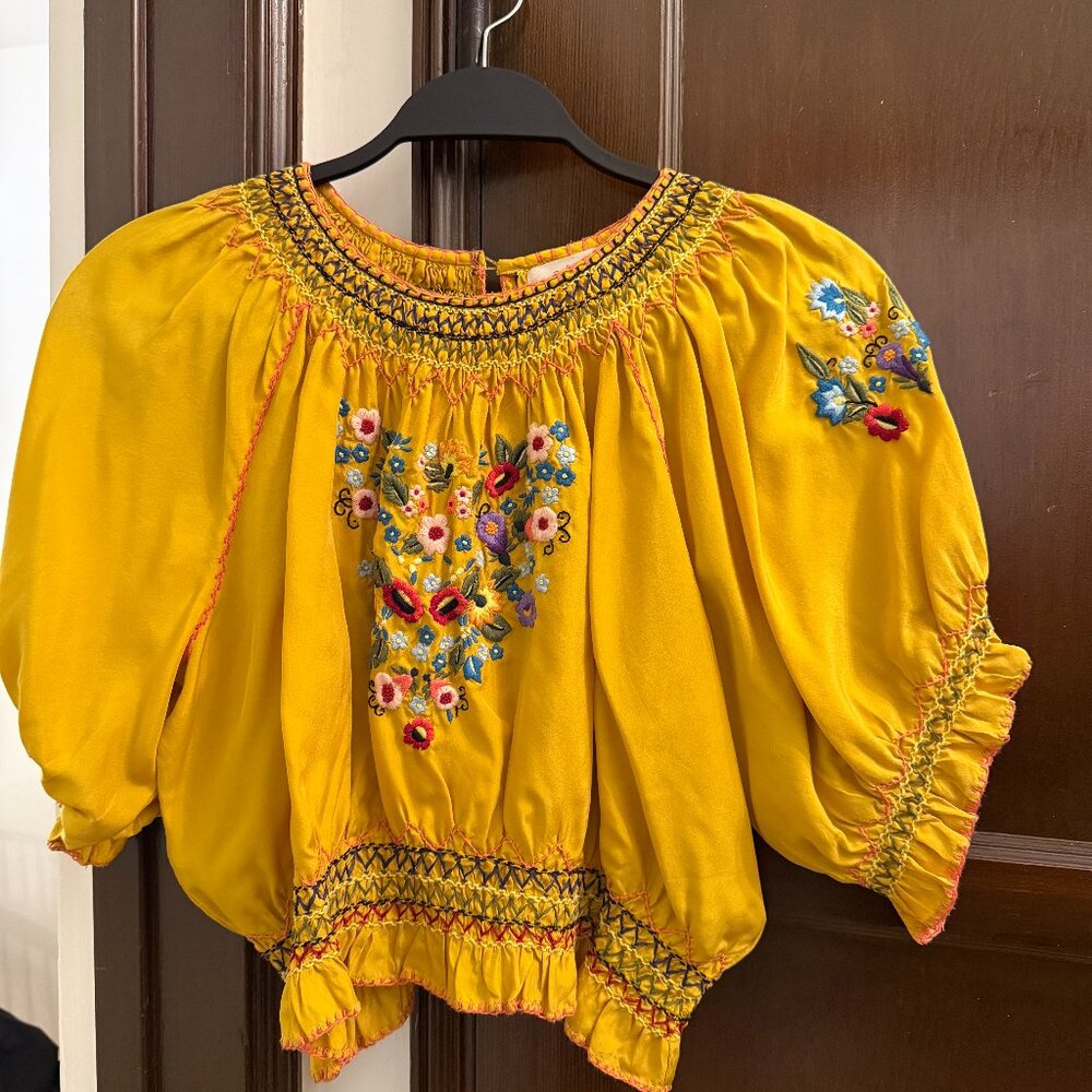 DÔEN Antonella top in ochre